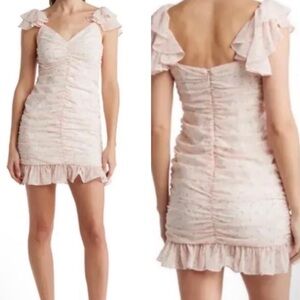 Elodie | Pink Floral Smocked Mini Dress